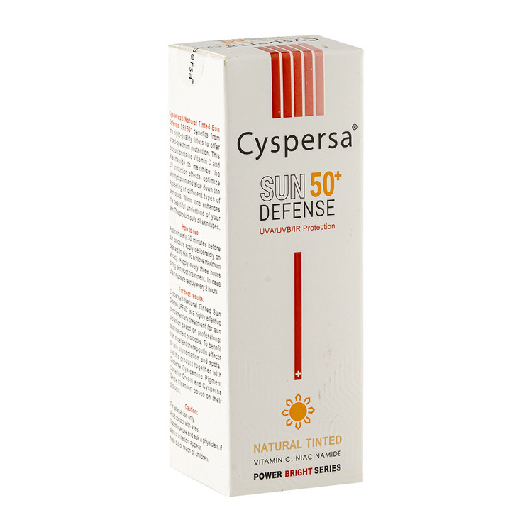 کرم ضد آفتاب رنگی روشن کننده سیسپرسا با SPF50 حجم 50 میلی لیتر