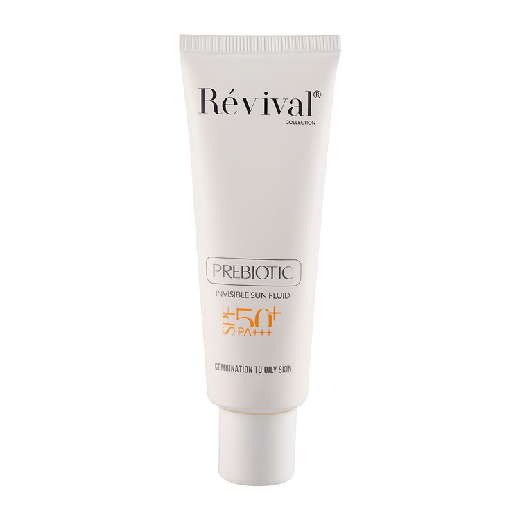 فلوئید ضد آفتاب بی رنگ رویوال با SPF50 مناسب پوست چرب حجم 50 میلی لیتر