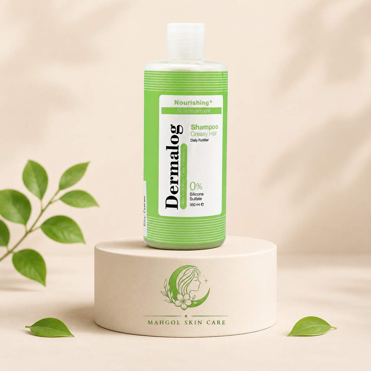 شامپو روزانه درمالوگ مدل Nourishing فاقد سولفات مناسب مو چرب حجم 350 میلی لیتر