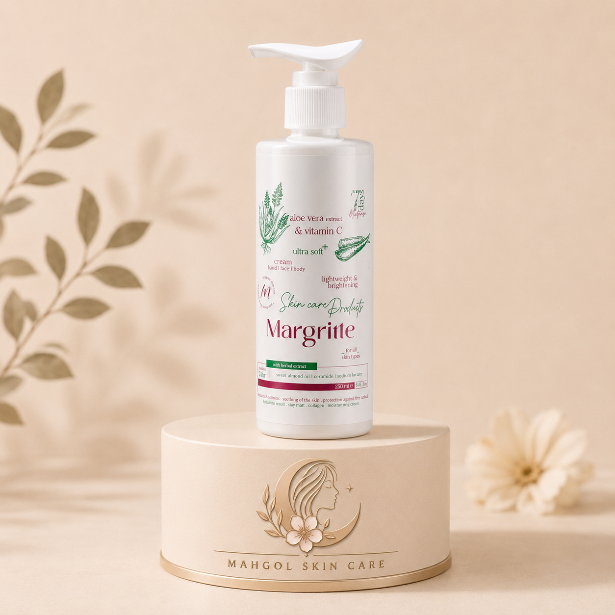 کرم مرطوب کننده و آبرسان مارگریت مدل آلوئه ورا حجم 250 میلی لیتر