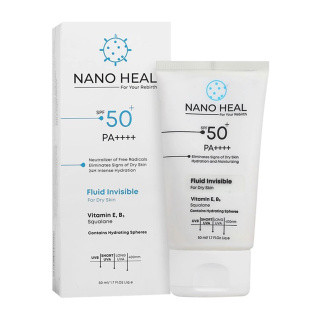 ضد آفتاب فلوئیدی بی رنگ نانوهیل مناسب پوست خشک با SPF50 حجم 50 میلی لیتر